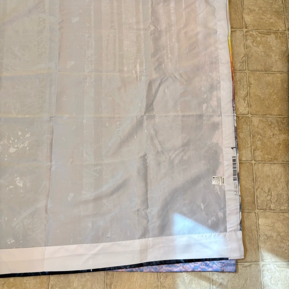 New Winter Wonderland Curtains, One Panel 54”Wx84”L, Sunset in snow-filled woods - Picture 9 of 11